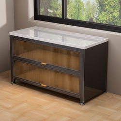 Kitchen Slate Sideboard Multi-Layer Cutting Table Workstation Multifunctional Microwave Oven Storage Cabinet Household Storage Cabinet