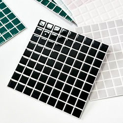 Imitation Mosaic 3D Self-Adhesive Wall Stickers for Kitchen and Bathroom, Waterproof and Oil-Proof, Shop Wall Decoration, Simple Modern Hardboard