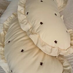 Korean-Style Embroidered Small Waist Pillow, Multifunctional Cute Baby Comfort Pillow