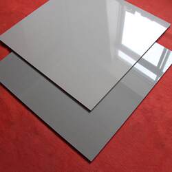Glossy Pure Gray Ceramic Floor Tiles 800 for Living Room, Polished Glazed Tiles for Store, Bedroom, Non-Slip Floor Tiles