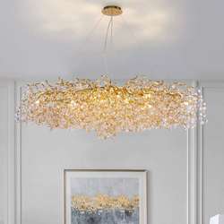 Luxury light luxury villa crystal chandelier restaurant luxury crystal living room headlight French hall chandelier