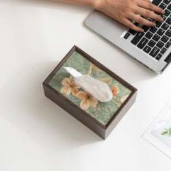 Wooden Tissue Box, Household Storage Box, Smooth Pull-Out Without Jamming, Multifunctional Paper Drawer Box, New Chinese Style, Ancient Style 2