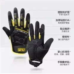 Super Technician Cycling Gloves for Men, Outdoor Mountaineering Protective Full-Finger Anti-Cut Combat Training Tactical Half-Finger Motorcycle Gloves