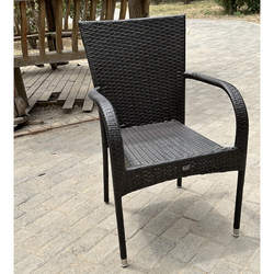 Rattan Chair Leisure Chair Waterproof and Sun-Proof Old-Fashioned Rattan Chair Garden Living Room Balcony Outdoor Outdoor Home Leisure Chair