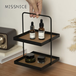 Missnice Cosmetics Storage Rack, Dressing Table Desktop Perfume and Skin Care Product Display Rack, Multi-Layer Portable Storage Rack