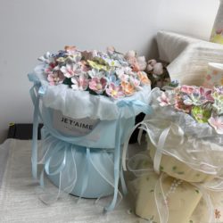 Jingdezhen Ceramic Bouquet Finished Product Ceramic Flower Eternal Flower Graduation Commemorative Gift Creative Birthday Gift Souvenir