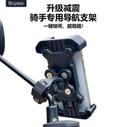 Electric Vehicle Phone Holder, No Need to Disassemble Rearview Mirror, Suitable for Tailing, Fengshen, Cangqiong Motorcycles, New Shock-Absorbing Navigation Clip