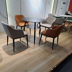 Internet celebrity cafe tables and chairs milk tea shop table and chair combination bedroom balcony living room leisure sofa reception chair dining chair