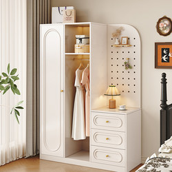 French-Style Wardrobe, Bedside Table, Integrated Bedroom Coat Rack, End-Of-Bed Cabinet, Small Apartment Corner Storage Cabinet, Home Storage Cabinet