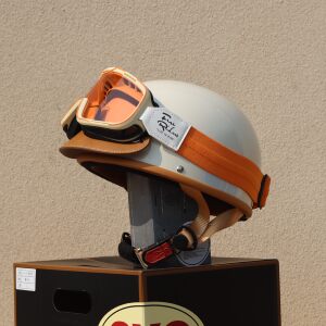 Taiwan evo helmet retro half helmet motorcycle electric car lightweight scoop 3C safety helmet summer season men and women authentic