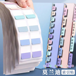 Transparent Index Sticky Notes, Writable Paper Labels, Convenient Sticky Notes for Students, Morandi Color Classification Bookmarks, Index Strips, Colorful High-Quality Fluorescent Markers