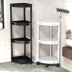 Bathroom Triangular Shelf Floor-Standing Corner Shower Corner Toilet Restroom Bathroom Multi-Layer Storage Rack