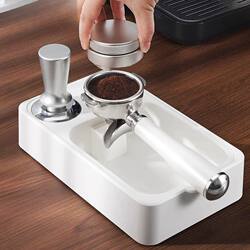 Coffee Multifunctional Knock Box Abs Storage Box Handle Stand Tamper Base Integrated Knock Bucket