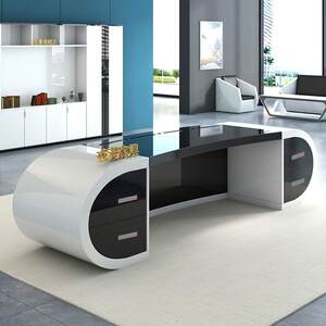 Office furniture white paint president desk simple modern boss desk fashion creative manager office desk