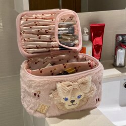 Cute Cartoon Shirley Rose Cosmetic Bag Large Capacity Travel Portable Storage Tote Bag High-Looking Gift