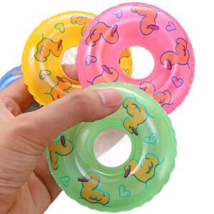 
Little yellow duck swimming ring for children playing in the water and bathing toy baby inflatable floating ring cute cartoon small swimming ring