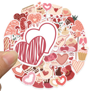 
Cartoon Valentine's Day Love Sticker Innovative Graffiti Decoration Water Cup Refrigerator Laptop Sticker