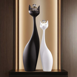 Lucky Cat Ornaments for the Entrance Hall, Living Room Tv Cabinet, Niche, Vertical, High-End, Light Luxury Art Decorations
