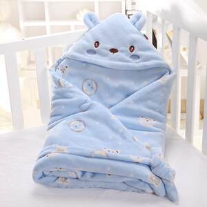 
Baby quilt with newborn quilts in spring, autumn and winter thick swaddle baby baby out to carry blankets and towels for baby delivery supplies