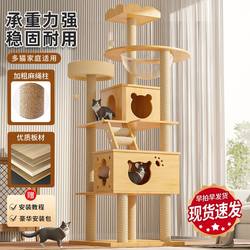 Xinjiang  Large Cat Climbing Frame Cat Tree House Cat Nest Integrated Cat Jumping Platform Hemp Rope Cat Scratching Post Cat Scratching Board Extra Large