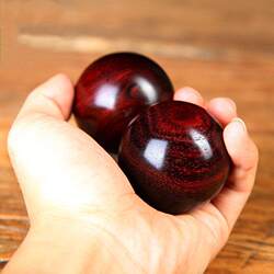 Small-Leaf Rosewood Health Balls, Fitness Balls, Hand-Held Spinning Balls for Rehabilitation, Massage and Play for Middle-Aged and Elderly People, Solid Balls for Handling