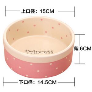 Cat Dog Daily Products Pet Bowl teddy dog ​​bowl ceramic cat bowl cat basin puppy bowl pot ceramic cat food
