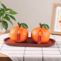 Creative Ceramic Orange-Shaped Ornaments, Good Luck and Prosperity Home Decorations, Housewarming Gifts for the Living Room