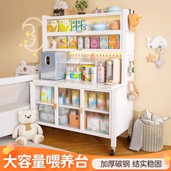 Baby Feeding Table, Mother and Baby Supplies Storage Cabinet, Baby Toy Storage Cabinet, Floor-Standing Multi-Layer Wall-Mounted Integrated Storage Rack