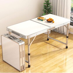 Outdoor Folding Night Market Stall Promotion Activity Table, Multifunctional Home Writing and Dining Table, Portable Adjustable Height Table