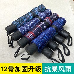 Paradise Umbrella 12-Rib Reinforced Double Manual Folding Umbrella for Home Use, Suitable for Men and Women, Storm-Resistant, Special Umbrella for Students