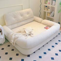 Human Dog Bed Lazy Sofa, Foldable Double Sofa Bed for Lying and Sleeping, Single Tatami, Huge Thickened Backrest