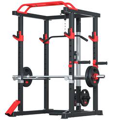 Aichen Home-Use Full-Frame Squat Rack, Bench Press Rack, Fitness Equipment, Multifunctional Indoor Integrated Gantry Rack, Barbell Set