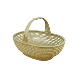 Imitation Bamboo Basket, Hand-Held Basket, Plastic Basket, Picnic Basket, Bamboo Woven Basket, Grocery Basket, Shopping Basket, Large Vegetable Basket