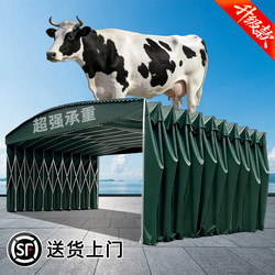 Mobile Sliding Canopy, Outdoor Large Warehouse Retractable Tent, Barbecue Night Snack Parking Space, Mobile Sunshade