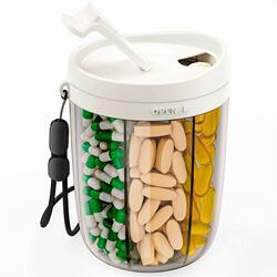 New Weekly 6-Compartment Large-Capacity Pill Box, Convenient for Travel, Outdoor, Sealed, Medical, Multi-Functional Medicine Storage Box