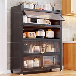 Microwave Oven Rack, Multi-Layer Storage Rack, Kitchen Multi-Functional Cabinet, Spice Rack, Cupboard, Sideboard Organizer