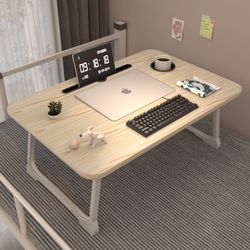 Bed desk folding table laptop desk home study bedroom dormitory bay window study table laying