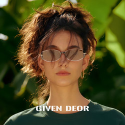 Retro Vintage Style Small Brown Mirror Tea-Colored Cat-Eye Sunglasses for Women, High-End Polarized Sunglasses with Prescription for Nearsightedness