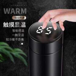 New Stainless Steel Smart Thermos Cup for Men and Women, High-Looking and Large-Capacity Water Cup, Car-Mounted Tea and Water Separation Cup