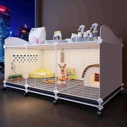 Rabbit Cage with Toilet for Home Use, Extra-Large Rabbit Villa for Indoor Pet Rabbits, Pet Rabbit Fence, Wire Mesh, Young Pet Isolation Fence