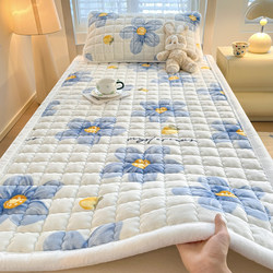 Student Dormitory Thickened Bed Sheet Winter Milk Velvet Mattress Pad Soft Cushion Single Dormitory Mattress Quilt Bed Cover Machine Washable