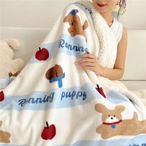 
Class A double-sided blanket milk velvet sherpa office nap blanket air conditioning blanket single sofa cover blanket winter