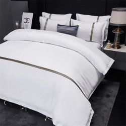 Hotel white four-piece set B&B bedding sheets quilt cover hotel linen bedding quilt pillow core set