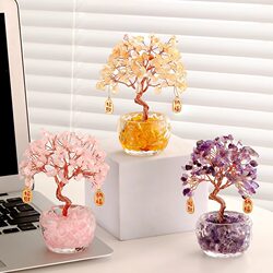 Citrine Money Tree Bring in Wealth and Treasure Cat Ornament High-End 2026 New Model Entrance Hall Living Room Desktop Decoration Housewarming Gift