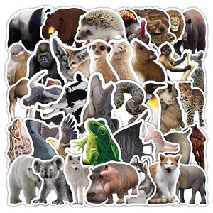 [Officially authorized large emoticon] 53 cute little animal stickers, cute, personalized, realistic and creative decorative handbags for girls and children, reward suitcases, laptops, tablets, waterproof stickers
