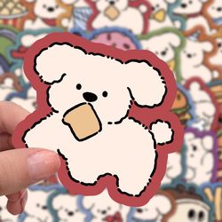 American Retro Puppy and Small Animal Graffiti Stickers ins Style Decorative Phone Case Stickers, Notebook, Tablet, Backpack, Planner, Computer Stickers, Luggage Stickers, Small Golden Retriever Decorative Stickers