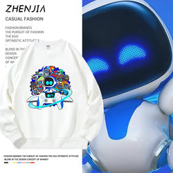 Space Robot Ps5 Peripheral Crewneck Sweatshirt for Men Autumn/Winter 2025 New Sony Astro Bot Clothing for Children