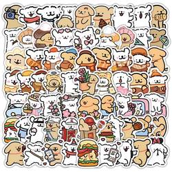 204 Line Art Puppy Stickers Cartoon Characters Cute Decoration Phone Case Notebook DIY Phone Planner Stickers