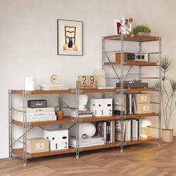 Japanese-Style Floor-Standing Storage Rack, Optical Axis Storage Rack, Living Room Kitchen Storage Rack, Vintage Bookshelf, Wall-Mounted Narrow Shelf