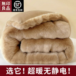 Muji Winter Rabbit Velvet Quilt Thickened 5kg Milk Velvet Warm Winter Quilt Cotton Quilt Core 2025 New Model